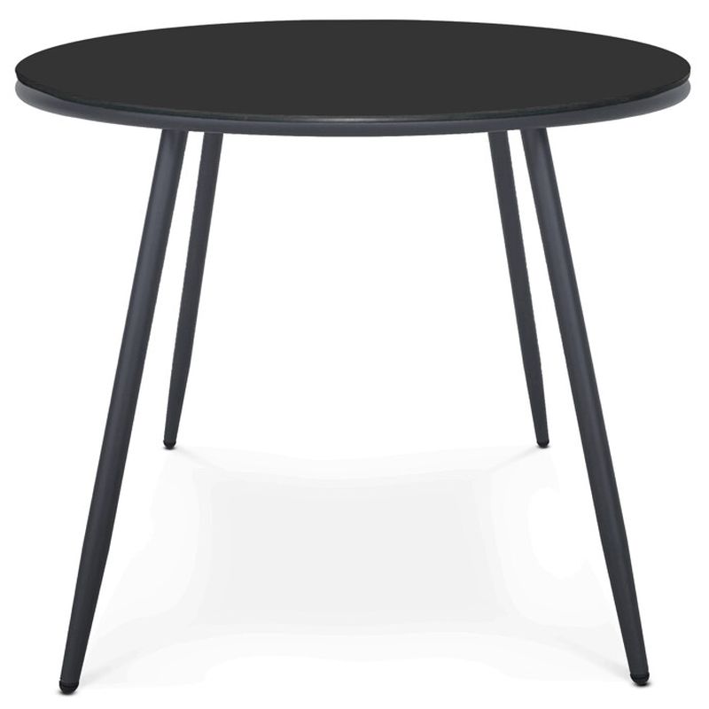 Záhradný stôl 90x90cm, sklo, kov, sivý, AZT-L1352 GREY