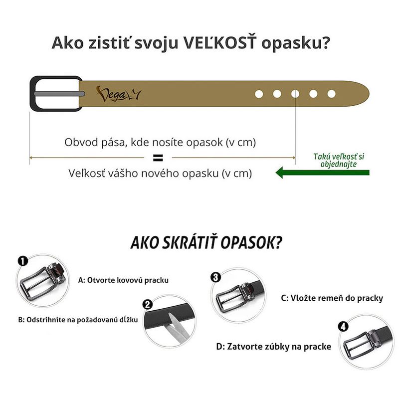 Kožený opasok PLATINUM, Koňakový