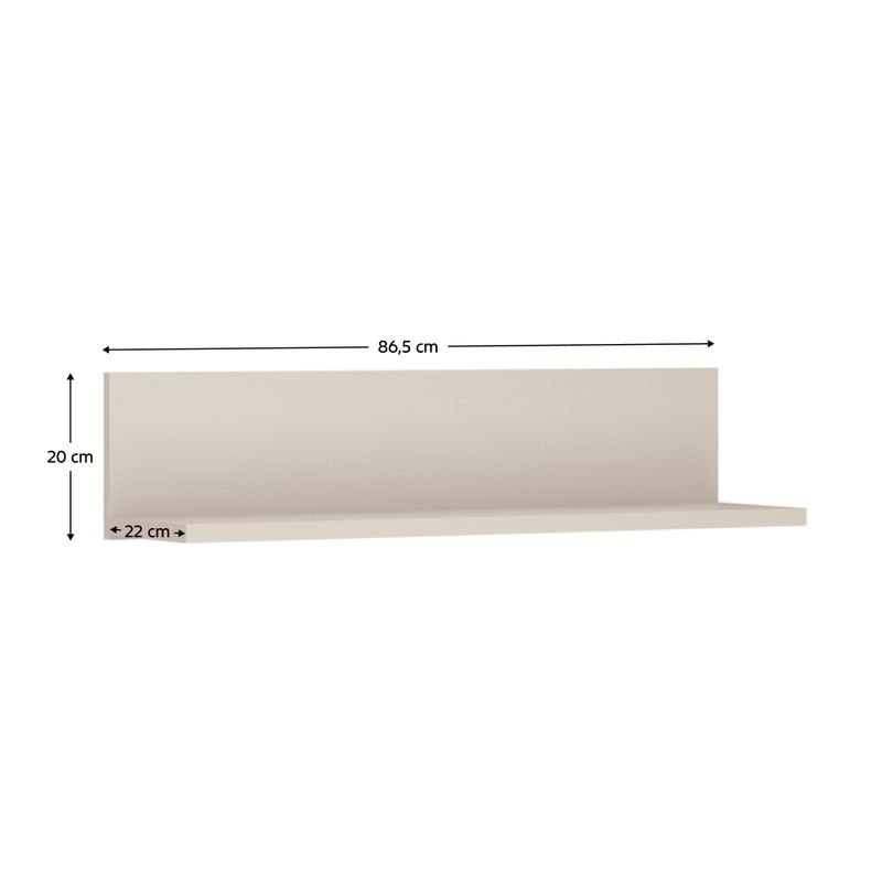 Závesná polica 86cm, kašmír, KAROS 90