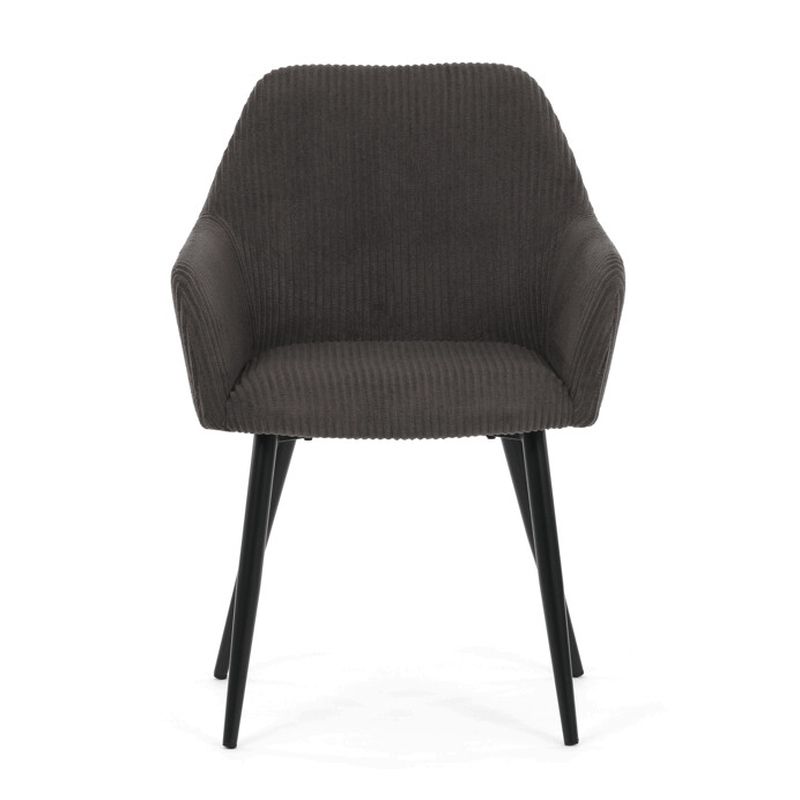 Jedálenská stolička, sivá, menčestrová látka, DCH-V4009 GREY6