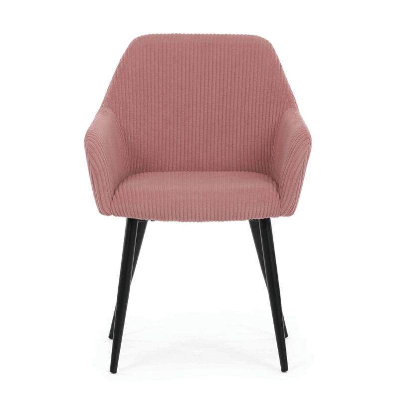 Jedálenská stolička, ružová, menčestrová látka, DCH-V4009 PINK6