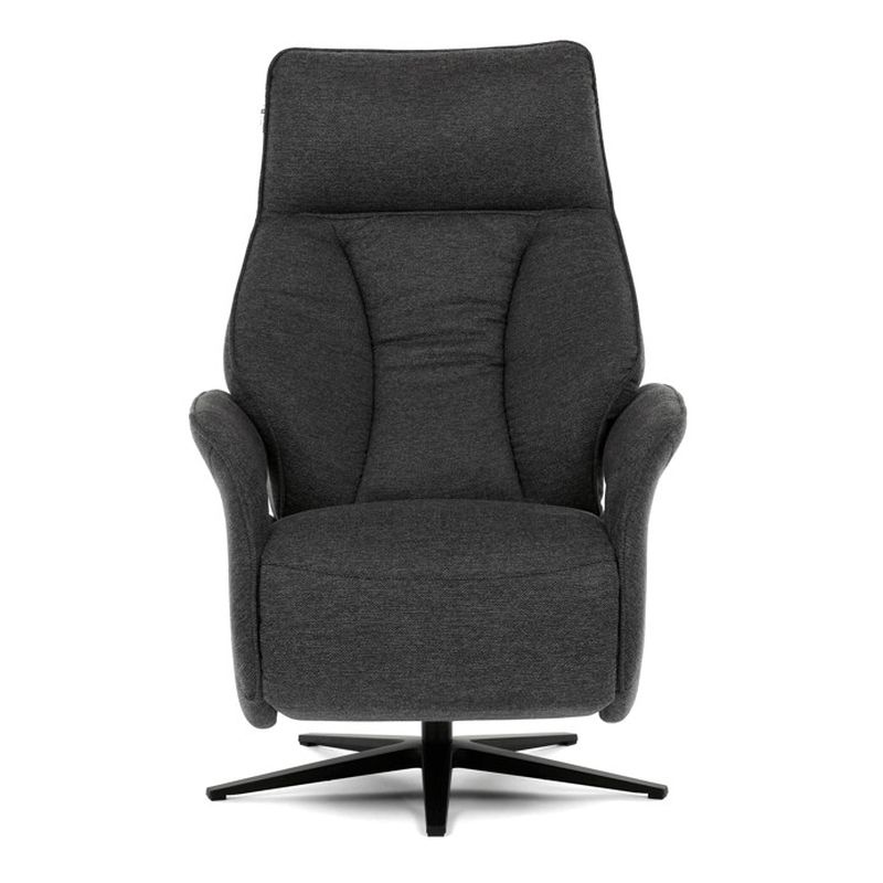Relaxačné kreslo, elektrické zabudované ovládanie, sivá látka, TV-B3973 GREY2