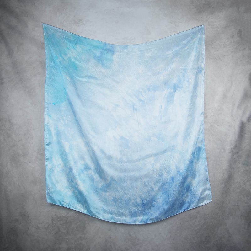 Hodvábna šatka VZOR_44, 90 x 90cm, luxusný ručne farbený originál