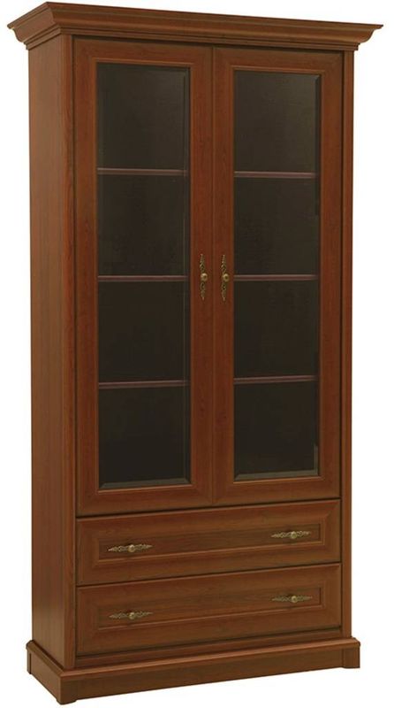 Vitrína, 110cm, gaštan, KENT EWIT 2D2S