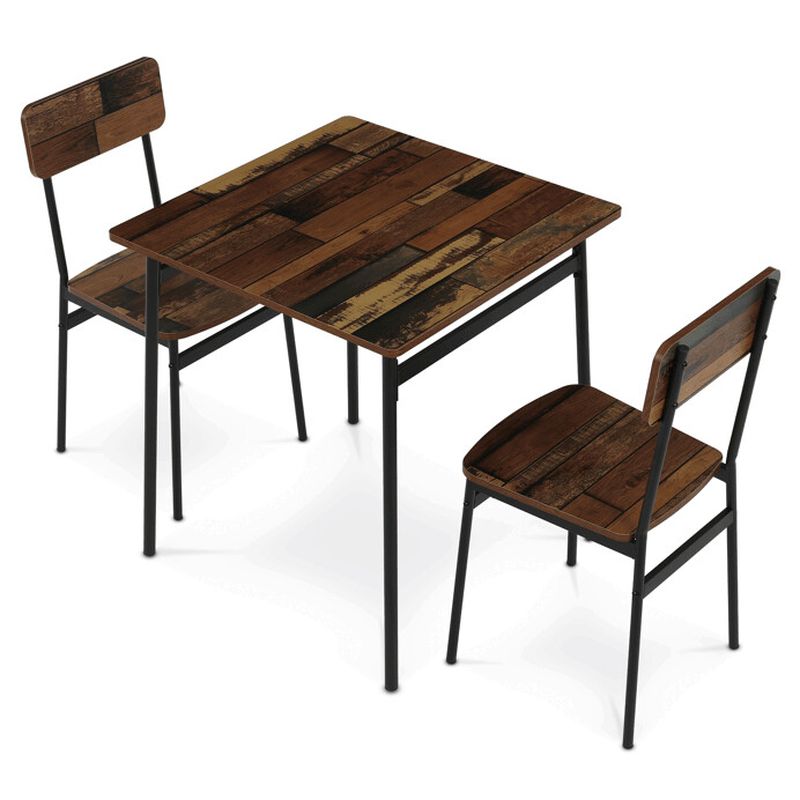 Jedálenský set, 70x70cm, MDF old wood, AUT-O2121 OLW2