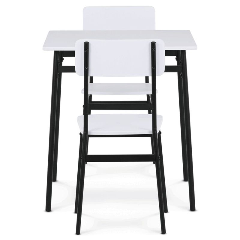 Jedálenský set, 70x70cm, MDF biela, AUT-O2121 WT