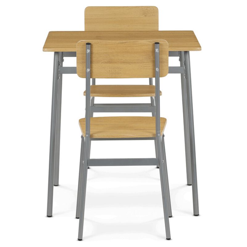 Jedálenský set s 2 stoličkami, 70x70cm, MDF dub, AUT-O2122 OAK