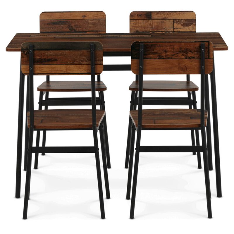 Jedálenský set, 110x70cm, MDF old wood, AUT-O2155 OLW2