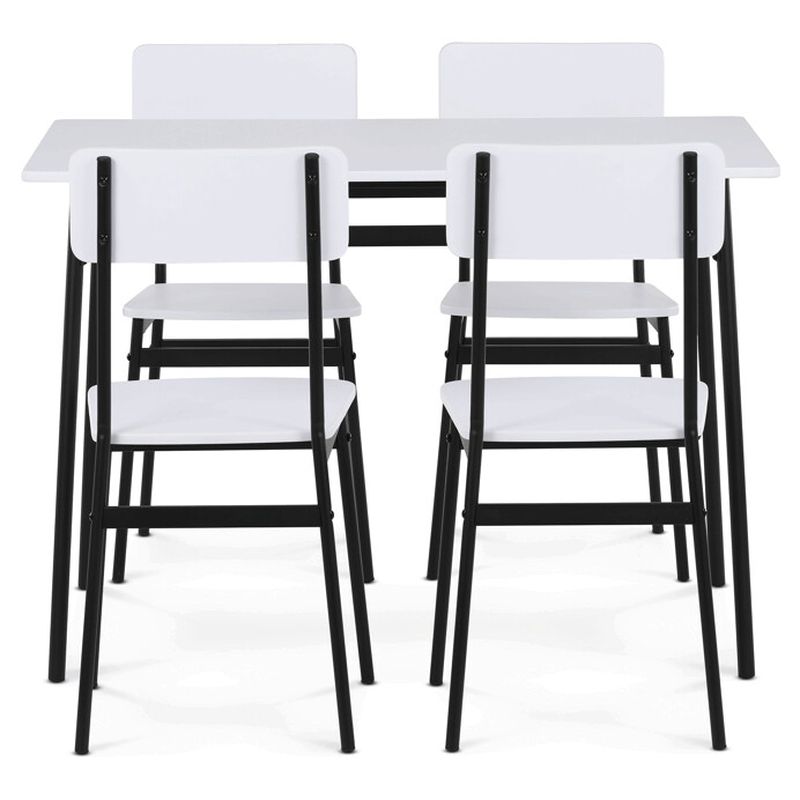Jedálenský set, 110x70cm, MDF biela, AUT-O2155 WT