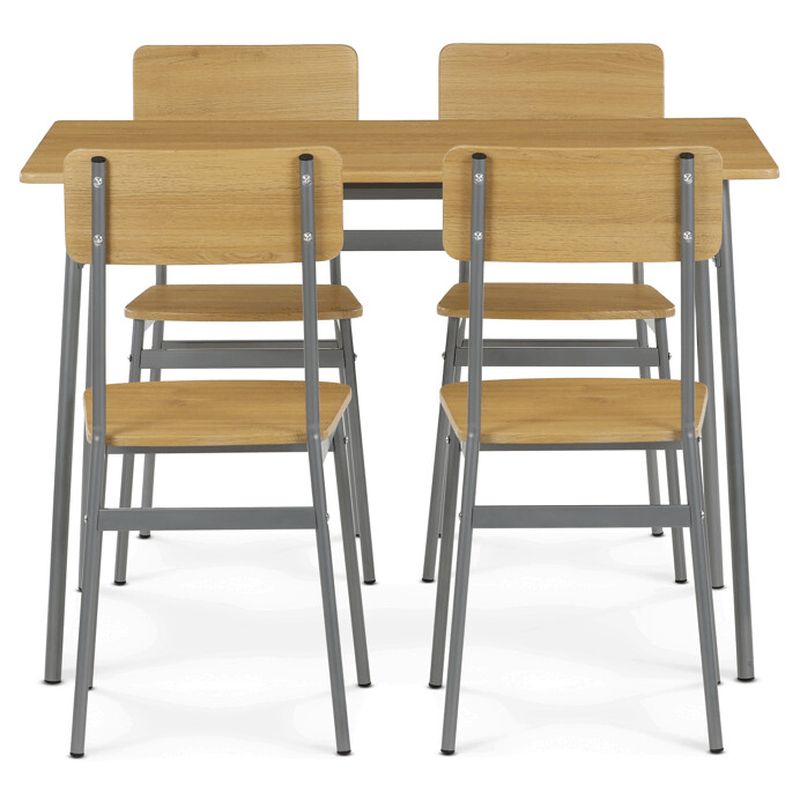 Jedálenský set, 4 stoličky, 110x70cm, MDF divoký dub, AUT-O2156 OAK