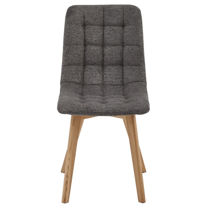 Jedálenská stolička, sivá látka, nohy dub, CT-291 GREY2