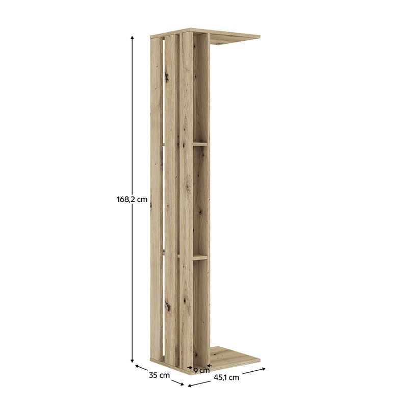 Regál, dub artisan, COLOS