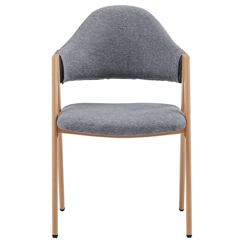 Jedálenská stolička, sivá látka, kov, DCL-F4062 GREY2