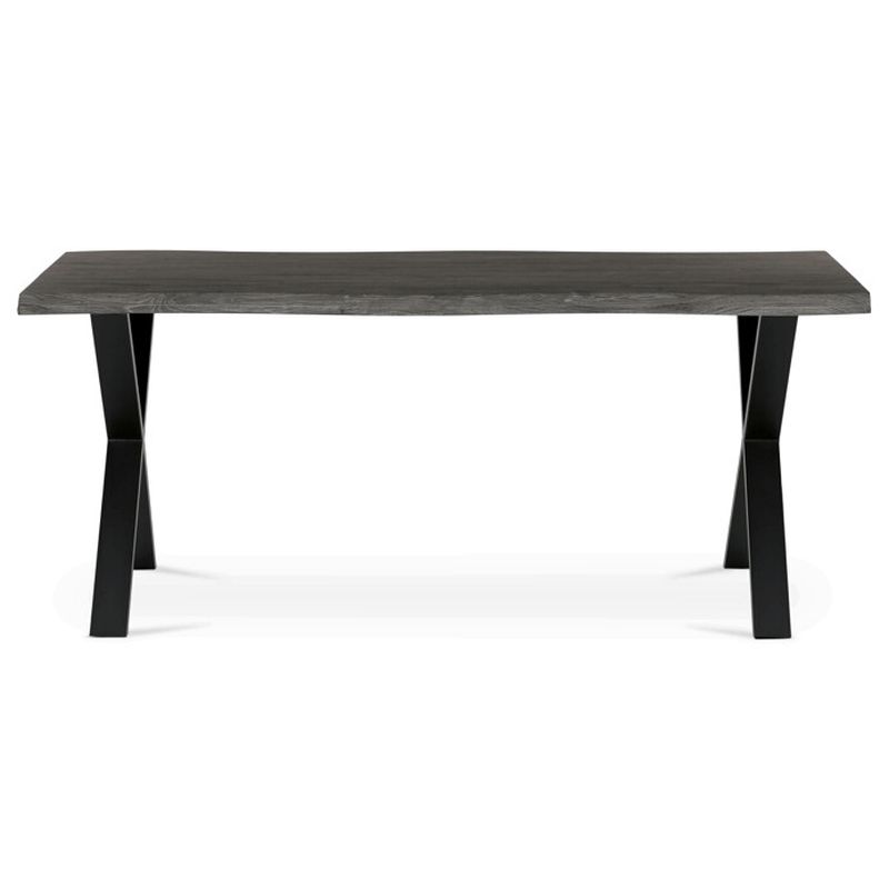 Jedálenský stôl 180x90cm, MDF sivý dub, kov čierny, HT-F4318 GREY