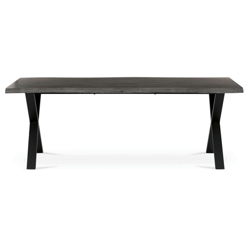 Jedálenský stôl 210x100cm, MDF sivý dub, kov čierny, HT-F4321 GREY