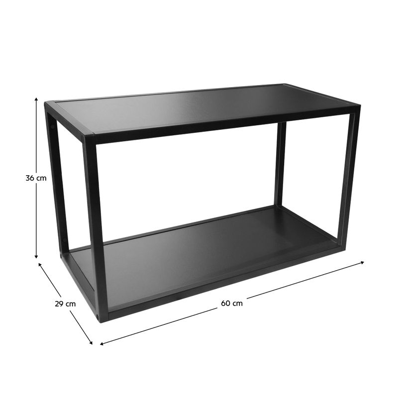 Polica, 60cm, čierna, FRISBO/ARSANY ONE LOFT 60 G-36