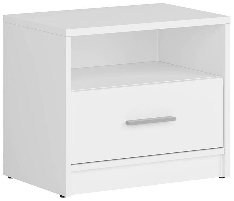 Nočný stolík, 49cm, biely, NEPO PLUS KOM1S