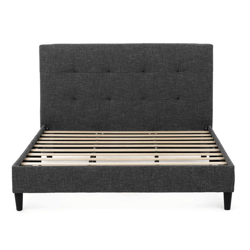 Dvojlôžková posteľ, 160x200, látka sivá, BED-M160 GREY2