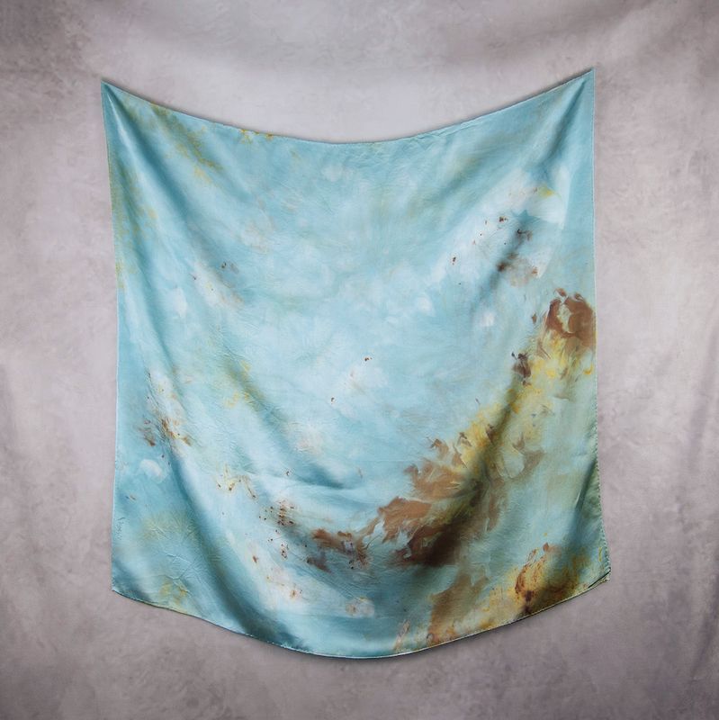 Luxusná farebná hodvábna šatka LIMITED_311, Vyrobená na Slovensku, 90x90cm