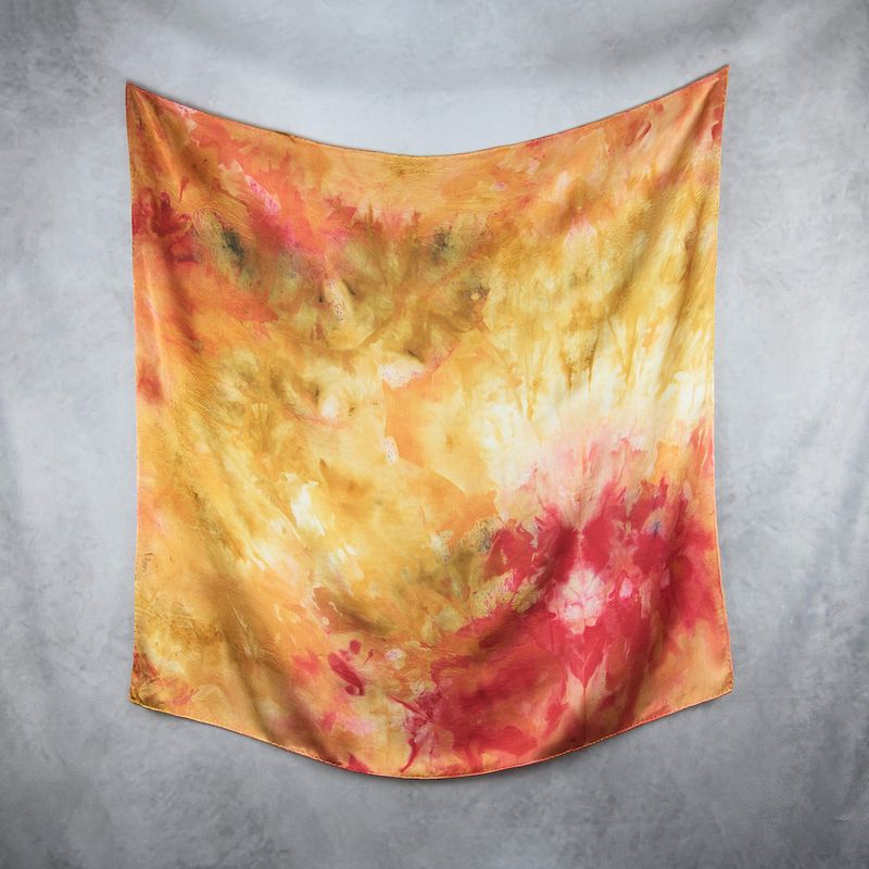 Luxusná farebná hodvábna šatka LIMITED_315, Vyrobená na Slovensku, 90x90cm