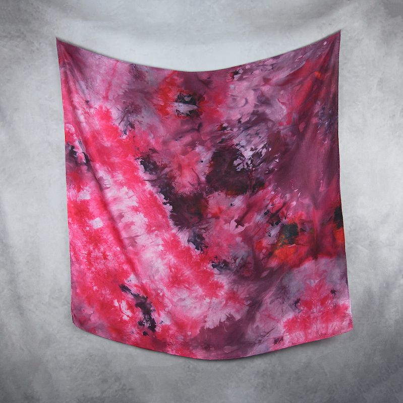 Luxusná farebná hodvábna šatka LIMITED_316, Vyrobená na Slovensku, 90x90cm