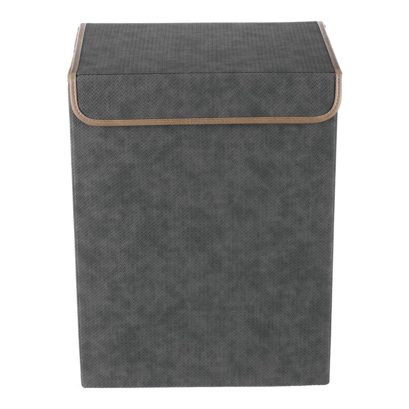 Kôš látkový, skladací s vekom, vysoký, sivý, DT3004 GREY