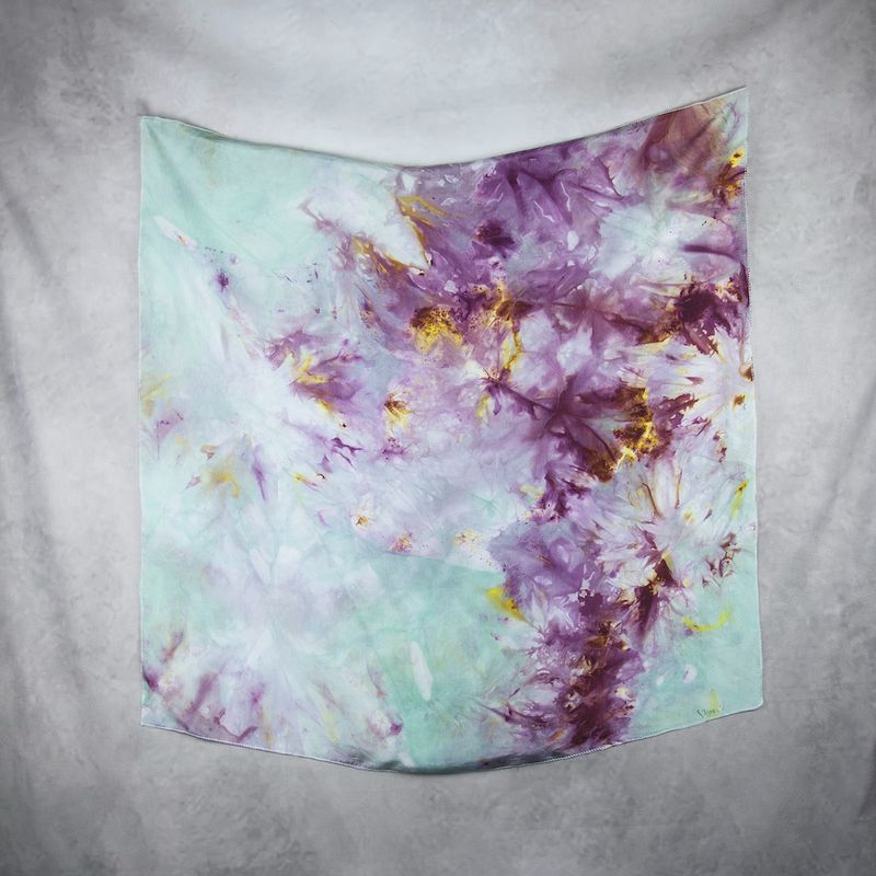 Hodvábna šatka VZOR_71, 90x90cm, Made in Slovakia