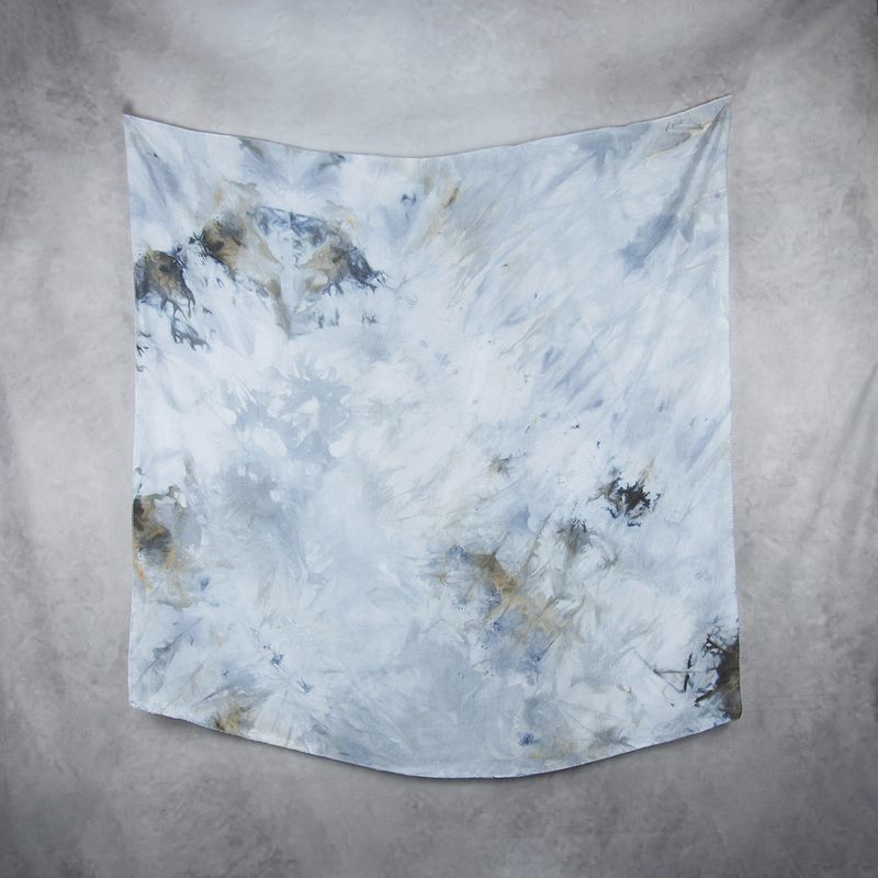 Hodvábna šatka VZOR_74, 90x90cm, Made in Slovakia