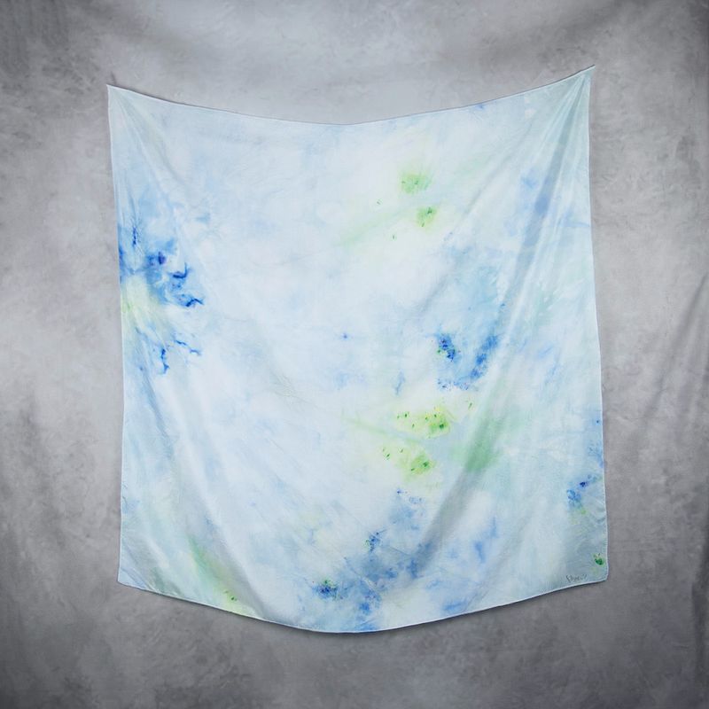 Hodvábna šatka VZOR_81, 90x90cm, Made in Slovakia