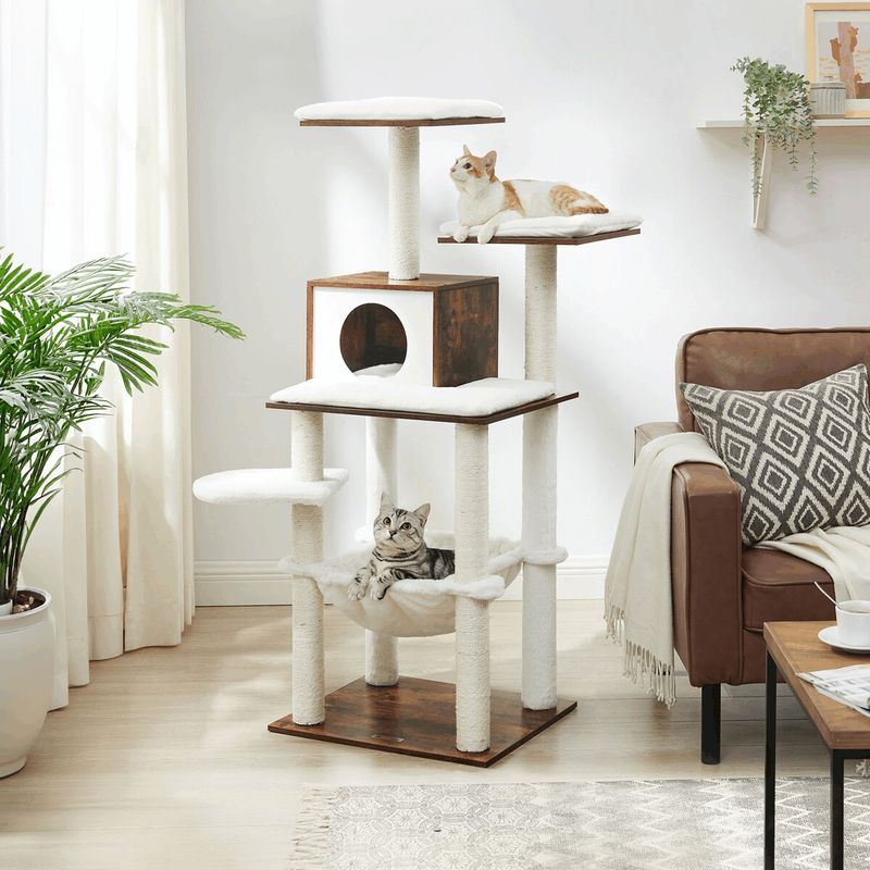 Škrabadlo pre mačky, MDF, hnedá, AKS-E1264 OLW
