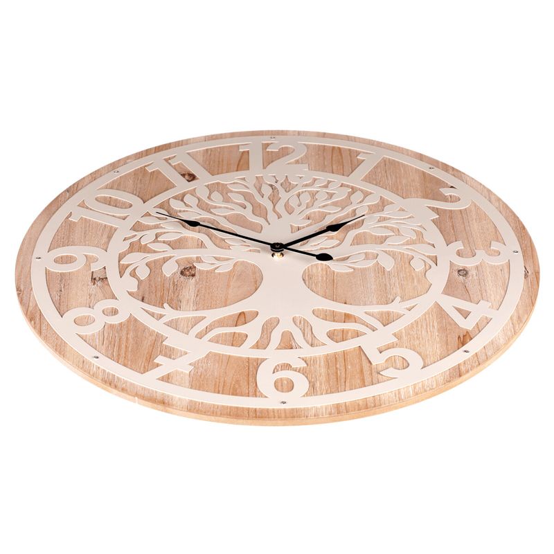 Hodiny nástenné, kov a MDF, strom života, 60cm, HA1741