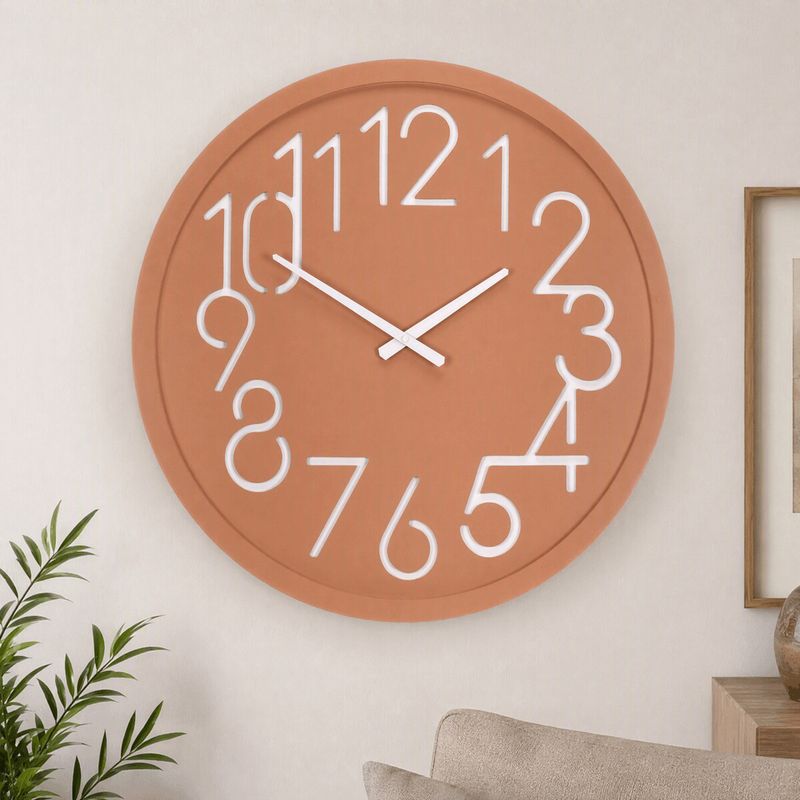 Hodiny nástenné, MDF, krémové, 60cm, HW4023 CRM