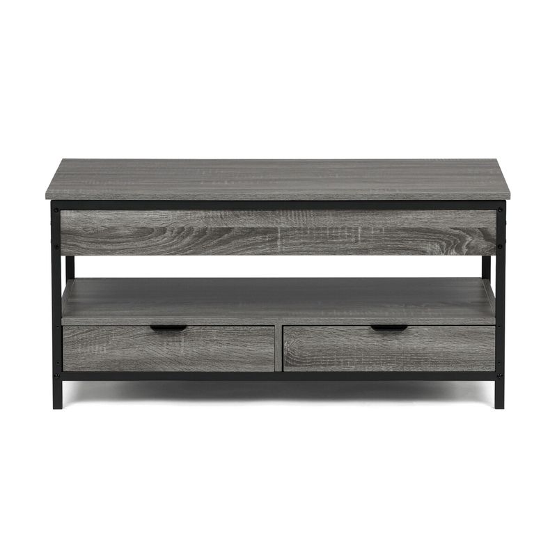 Konferenčný stolík, 100x50cm, MDF sivý dub, CT-I1201 GREY