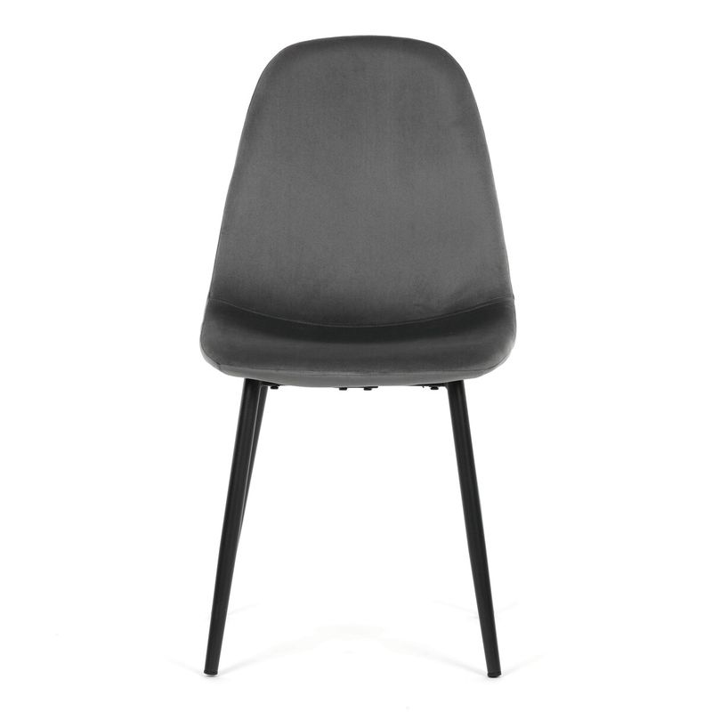 Jedálenská stolička, sivá zamatová látka, CT-V2971 GREY4