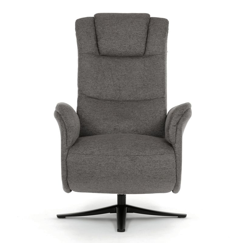 Polohovacie elektrické kreslo, zabudované ovládanie, sivá, látka, TV-C5590 GREY2