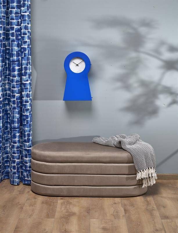 Taburetka s úložným priestorom, 110cm, béžová látka, CALPI