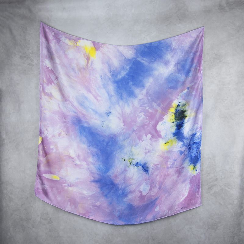 Luxusná hodvábna šatka LIMITED_336, Vyrobená na Slovensku, 90 x 90cm