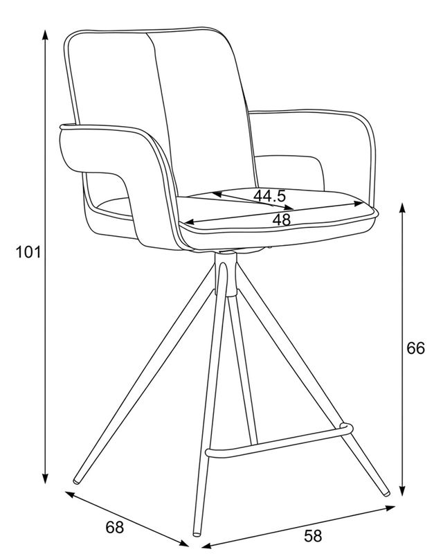Barová stolička otočná 180°, zelená látka, AUB-F1146 GRN2