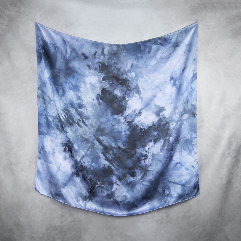 Luxusná hodvábna šatka LIMITED_357, ručne maľovaná, 90 x 90cm