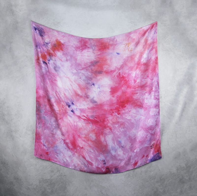 Luxusná hodvábna šatka LIMITED_359, ručne maľovaná, 90 x 90cm