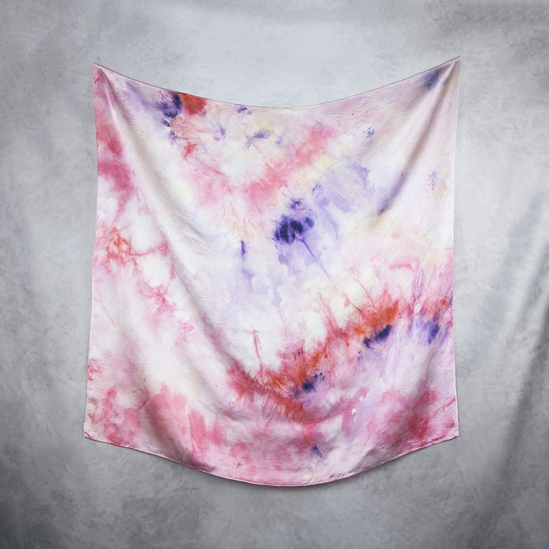 Luxusná hodvábna šatka LIMITED_361, ručne maľovaná, 90 x 90cm