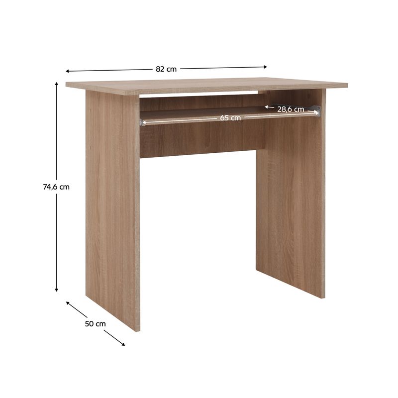PC stôl, 82x50cm, dub sonoma, VERNER NEW