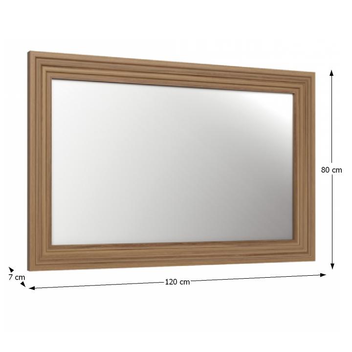 Zrkadlo, 120x80cm, sosna nordická, dub divoký, ROYAL LS