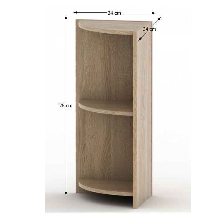 Skrinka, 34cm, rohová, dub sonoma, TEMPO ASISTENT NEW 014