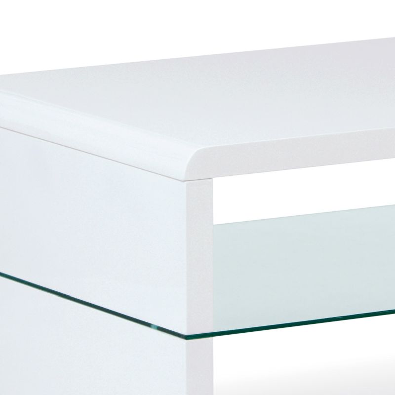 Konferenčný stolík 110x60cm, MDF, biely lesk, AHG-402 WT