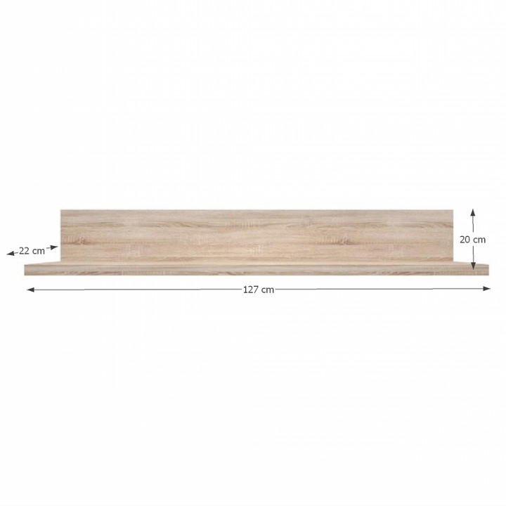 Polica, 127cm, dub sonoma, NORTY TYP 20