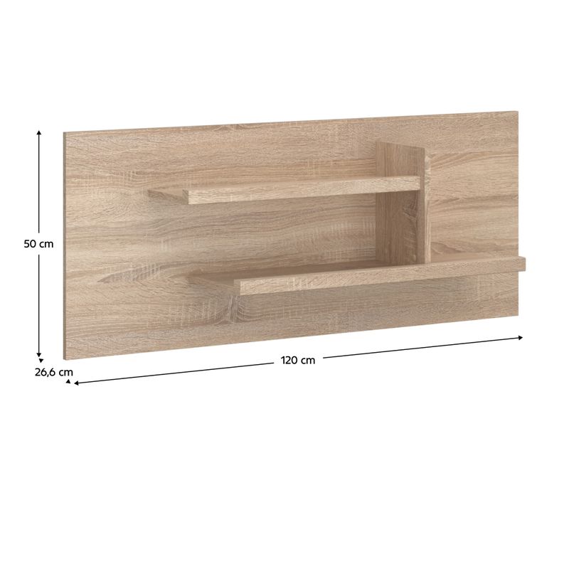 Polica, panel, 120cm, dub sonoma, NORTY TYP 18