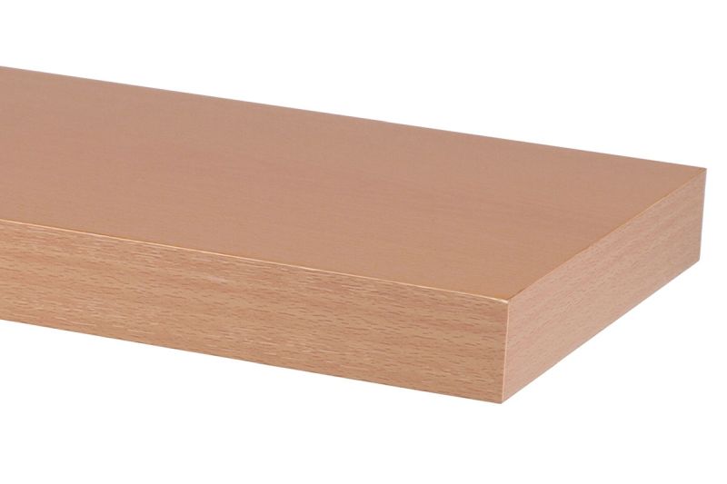 Nástenná polička, 60x24cm, MDF, buk, P-001 BUK