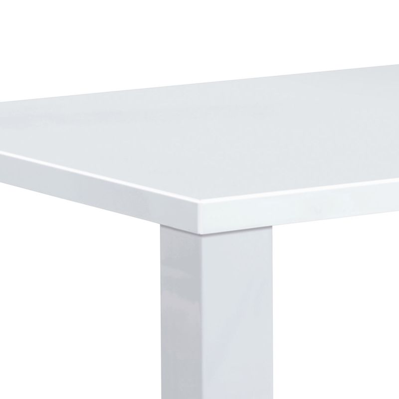Jedálenský stôl 160x90cm, biely vysoký lesk, AT-3008 WT