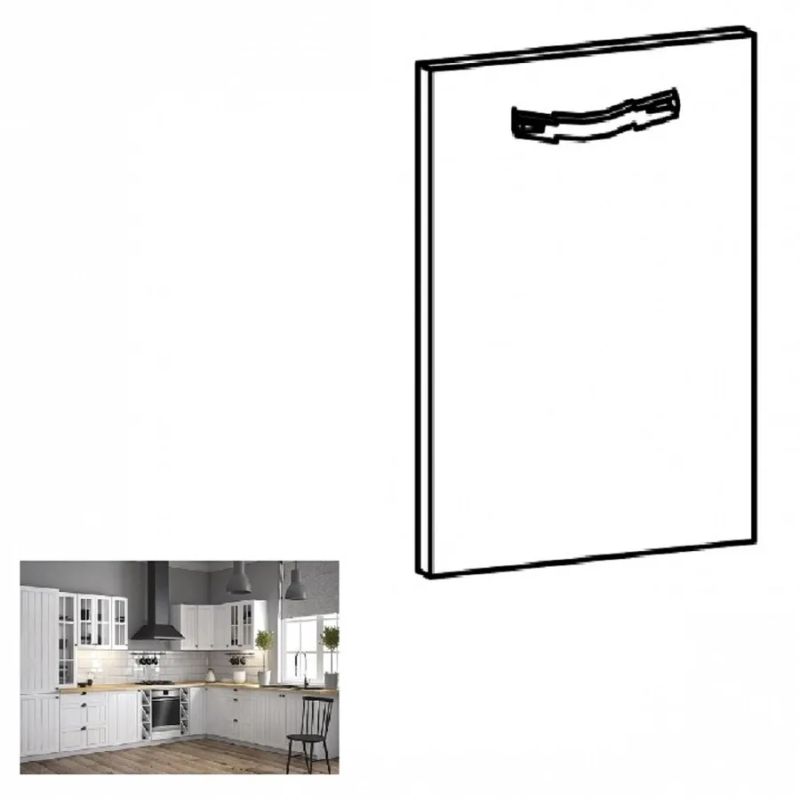 Dvierka na umývačku riadu, 59x71 cm, sosna andersen, PROVANCE